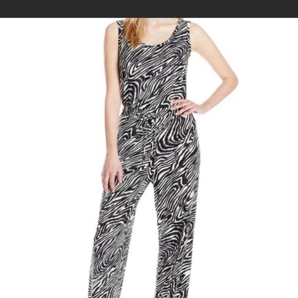 Calvin Klein Zebra Print Jumpsuit